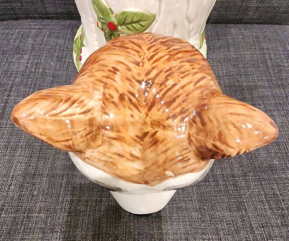 Vintage Ceramic Raccoon in Tree Stump Cookie Jar - Picture 7 of 8